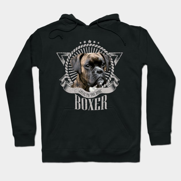 Boxer dog Hoodie by Nartissima